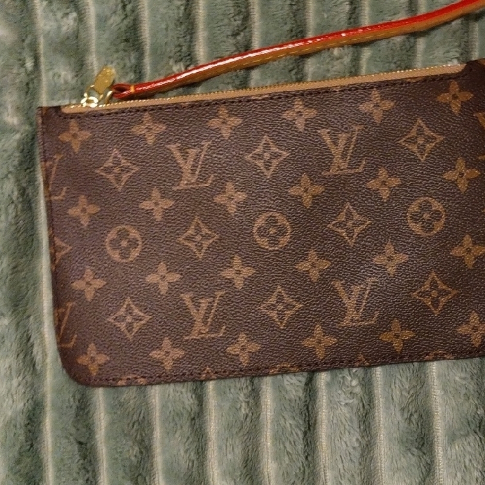 Louis Vuitton Brown Clutch with Iconic Monogram